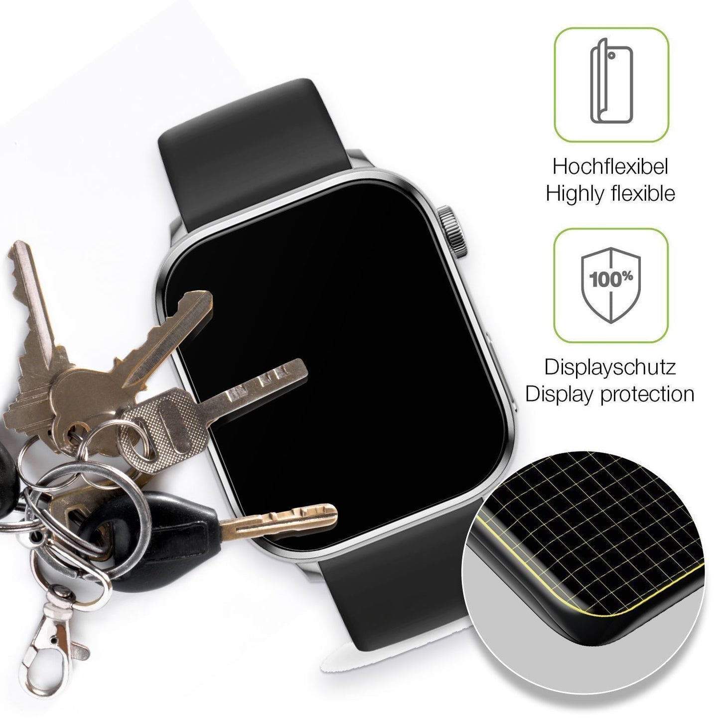 2x Full Cover Schutzfolie matt für Ice-Watch Smart (3)