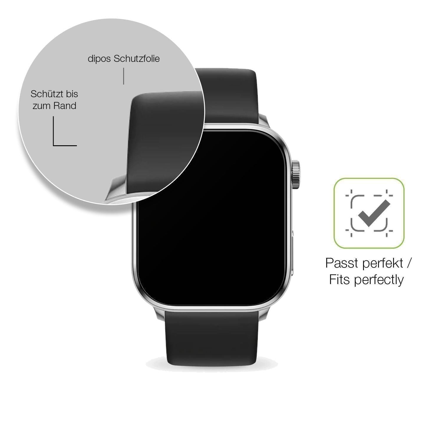 2x Full Cover Schutzfolie matt für Ice-Watch Smart (6)