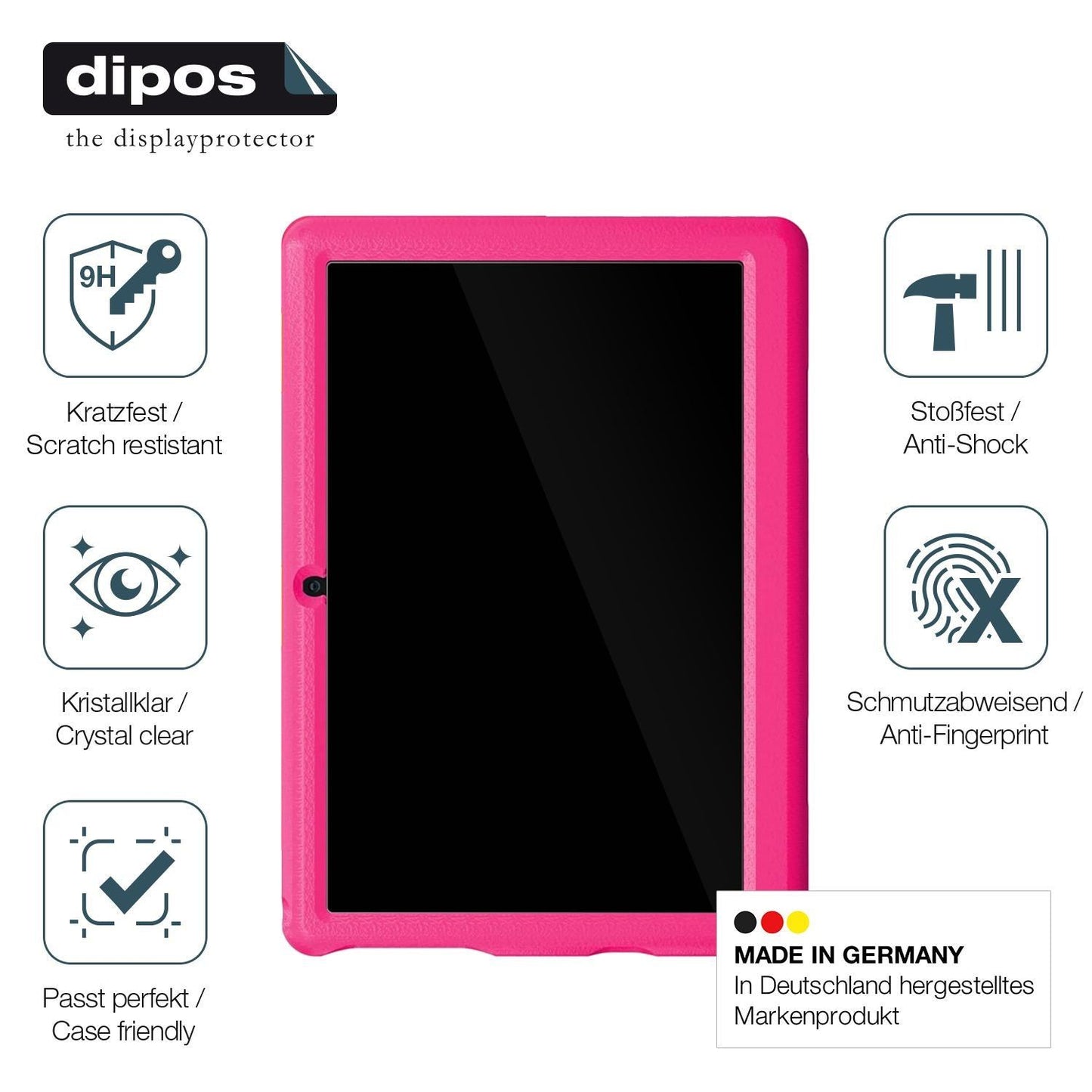 2x 9H Schutzfolie für Bufo Kids Tablet KT1006 10 Z (7)