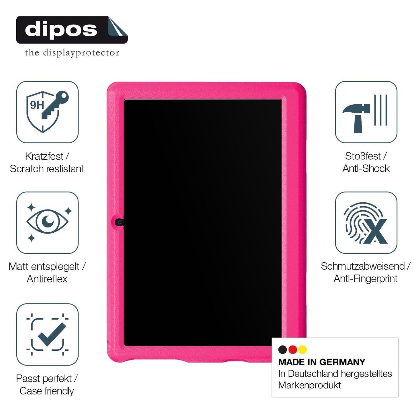2x 9H Schutzfolie matt für Bufo Kids Tablet KT1006 (7)