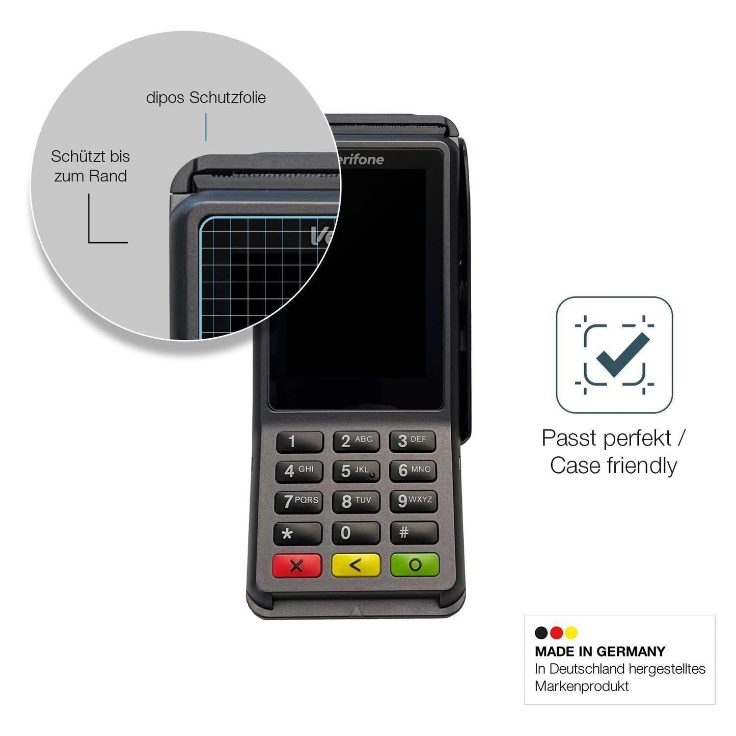 2x 9H Schutzfolie matt für Verifone V400c Panzerfo (6)