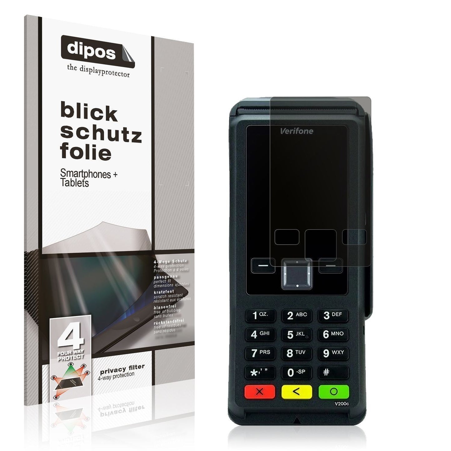 Blickschutzfolie für Verifone V200c matt Schutzfol (1)