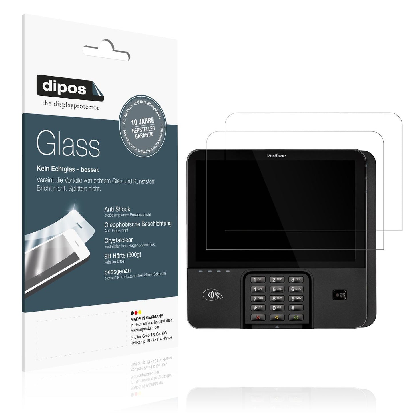 2x 9H Schutzfolie für Verifone M440 Panzerfolie (1)
