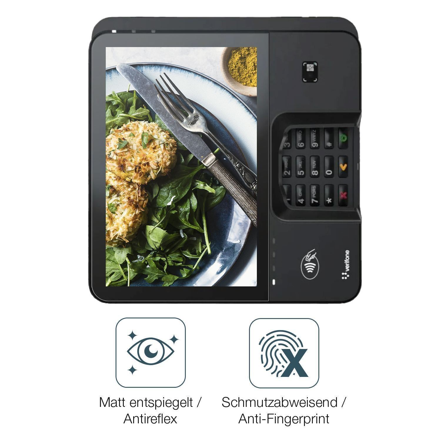 2x Schutzfolie matt für Verifone M425 Display-Schu (4)
