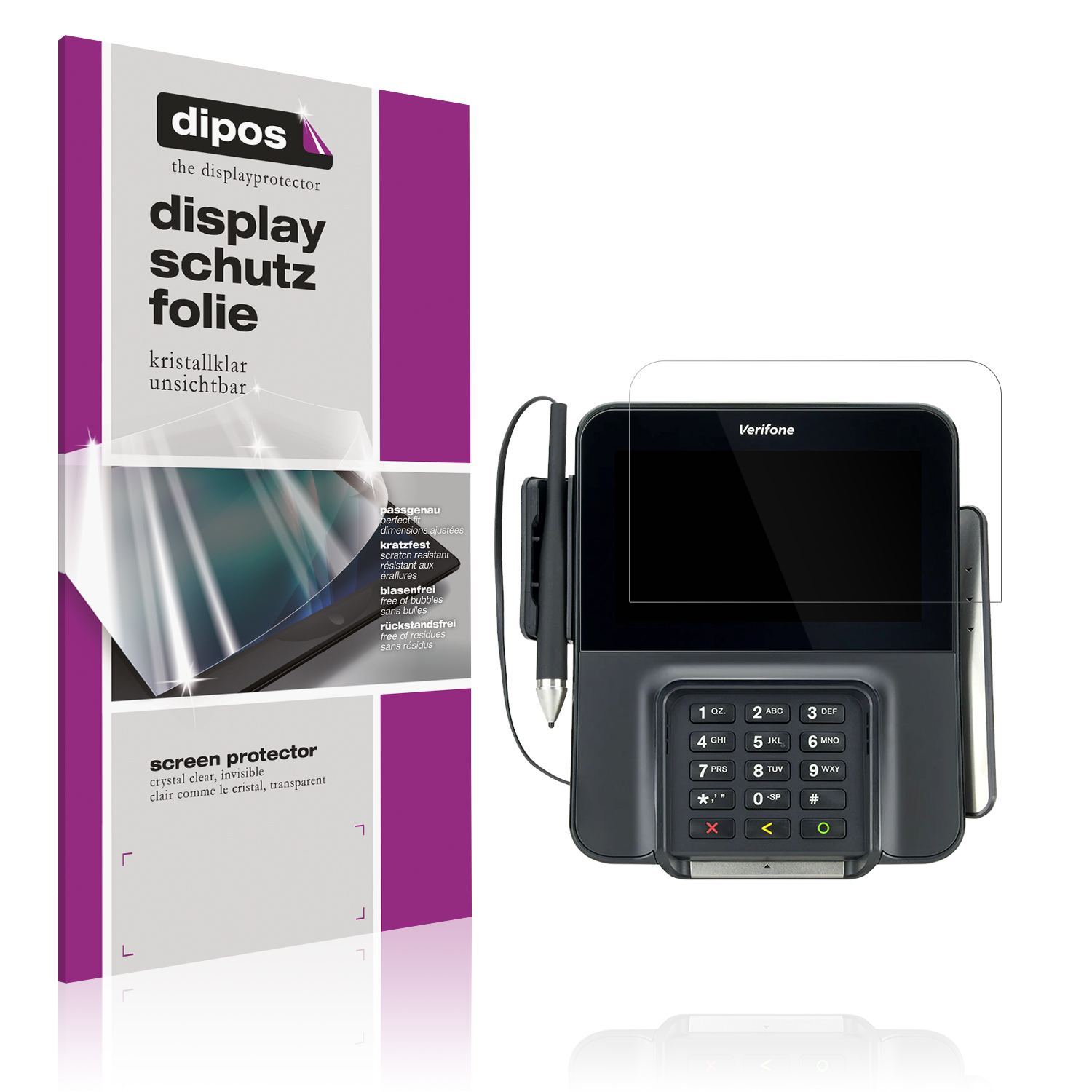 2x Schutzfolie klar für Verifone M400 Display-Schu (1)