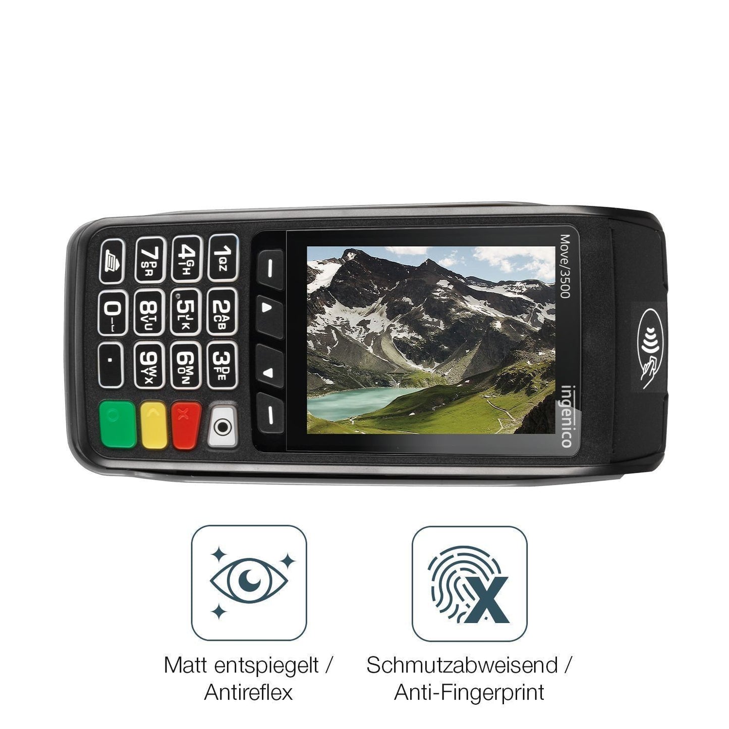 2x 9H Schutzfolie matt für Ingenico Move 3500 Panz (5)