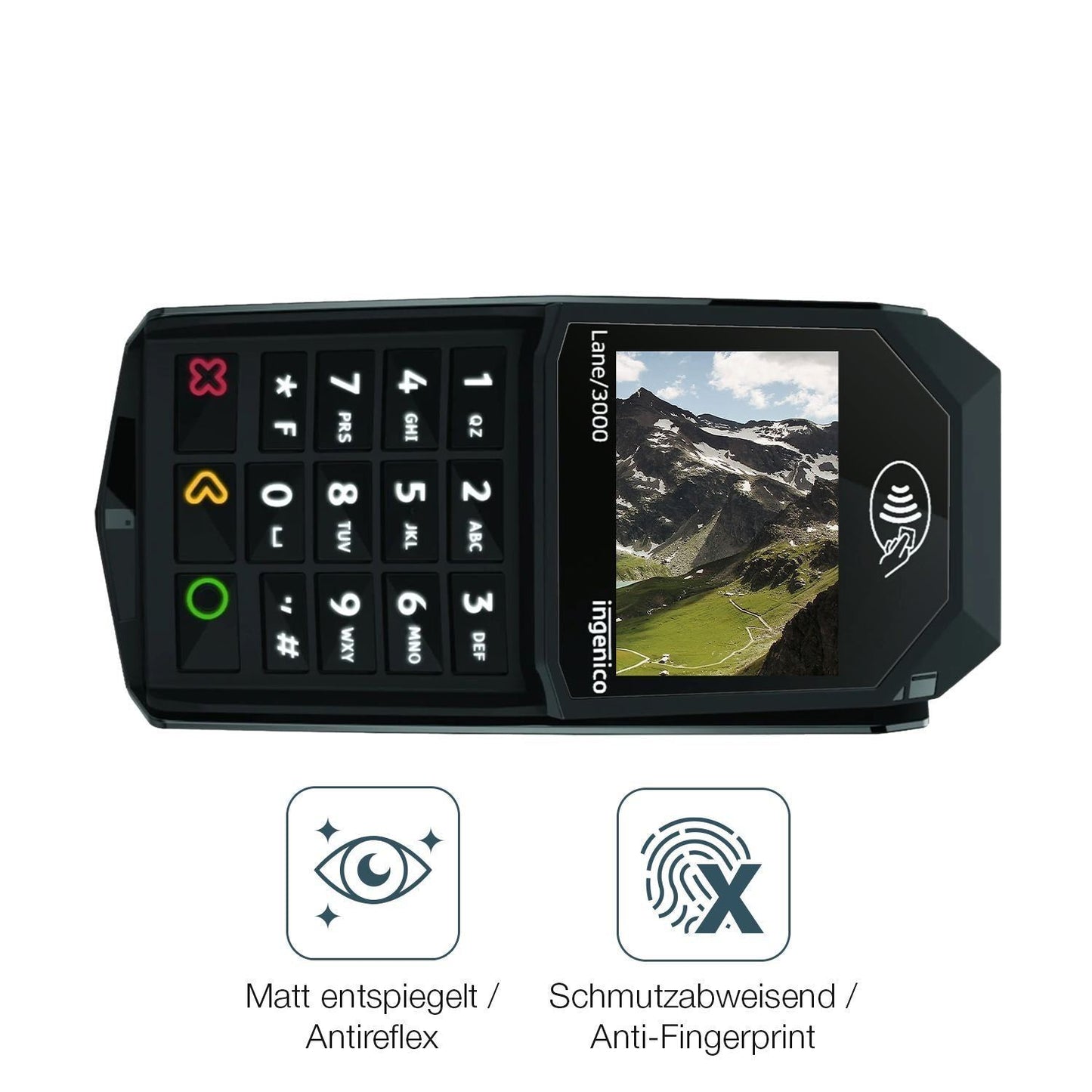 2x 9H Schutzfolie matt für Ingenico Lane 3000 Panz (5)