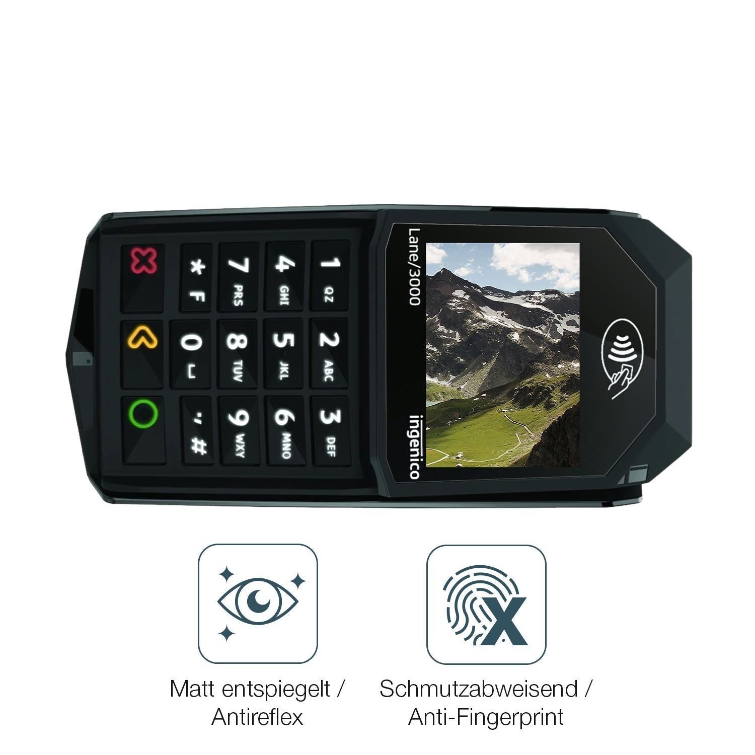 2x 9H Schutzfolie matt für Ingenico Lane 3000 Panz (5)