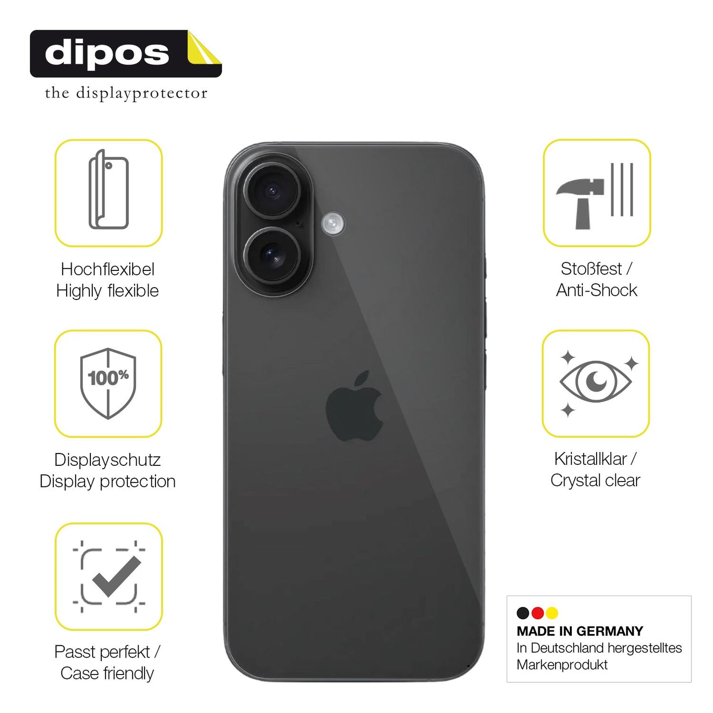 2x 3D Full Cover Schutzfolie für Apple iPhone 16 R (7)