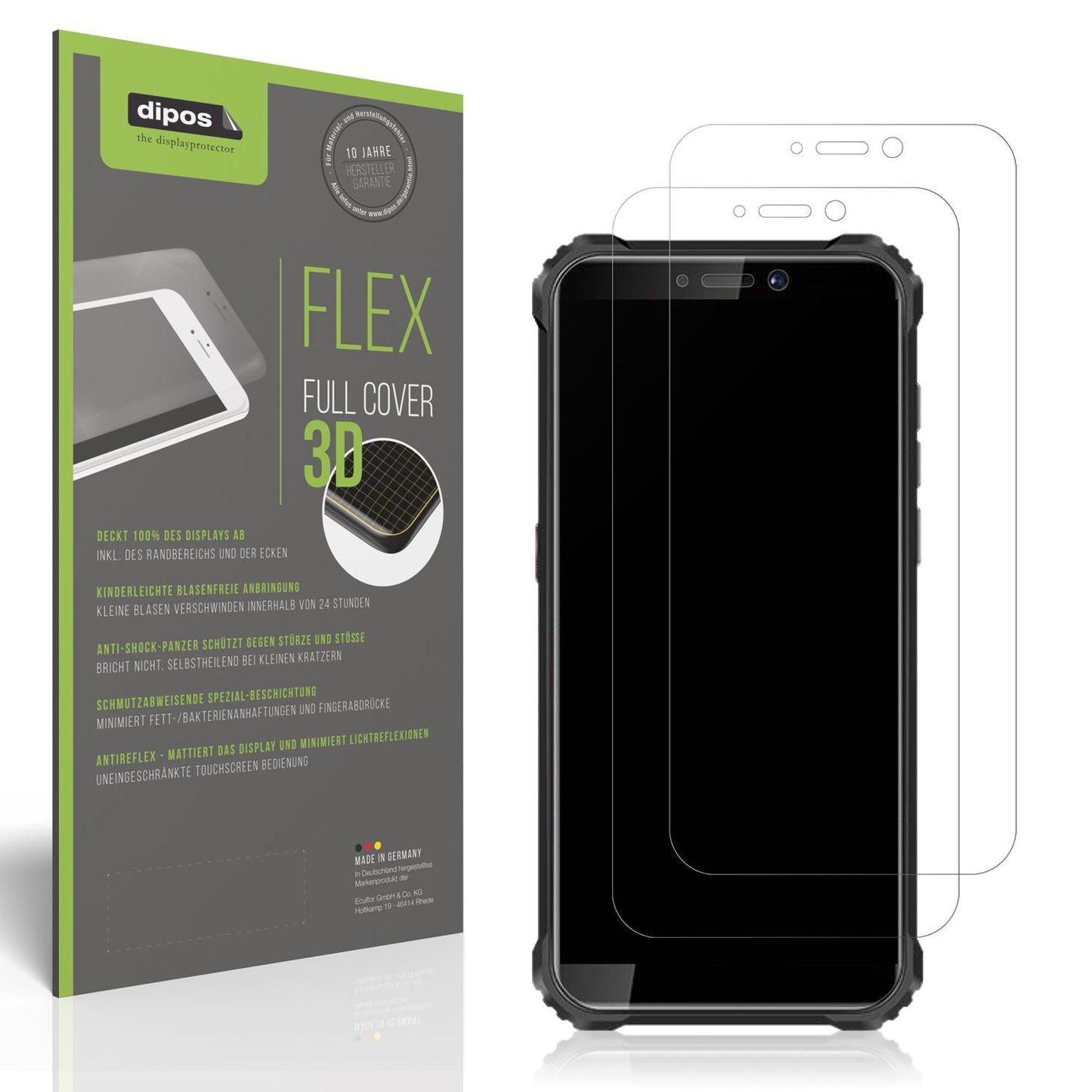 2x Full Cover Schutzfolie matt für Oukitel WP5 (1)