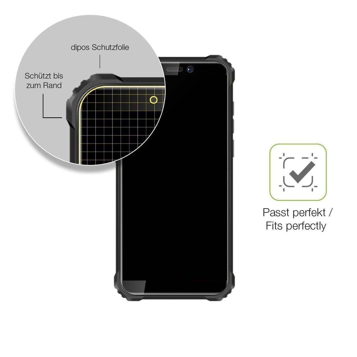 2x Full Cover Schutzfolie matt für Oukitel WP5 (6)