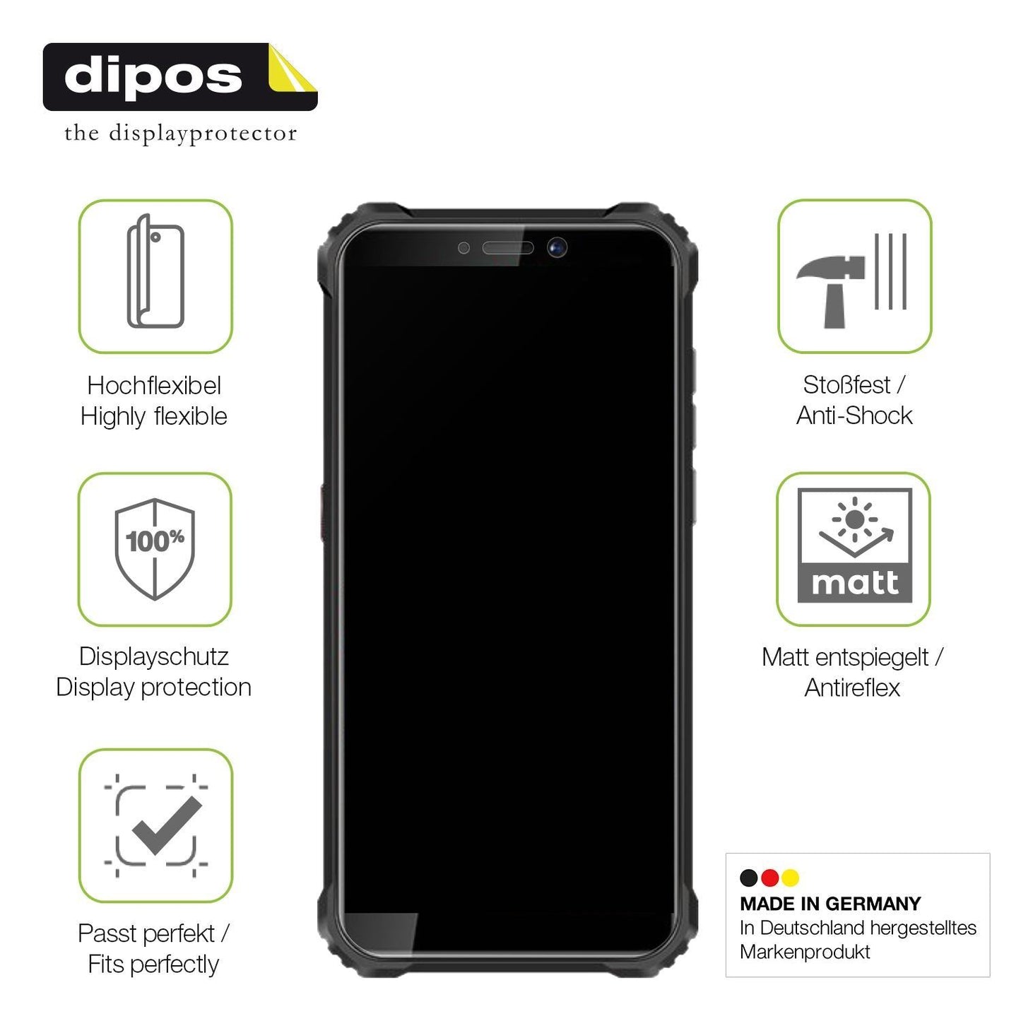 2x Full Cover Schutzfolie matt für Oukitel WP5 (7)