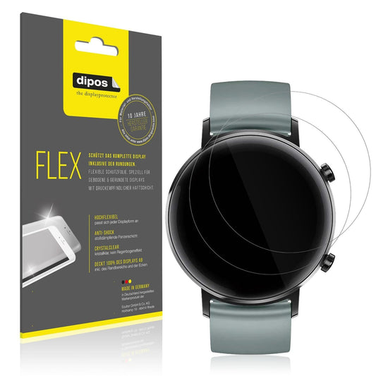 2x 3D Full Cover Schutzfolie für Huawei Watch GT 2 (1)