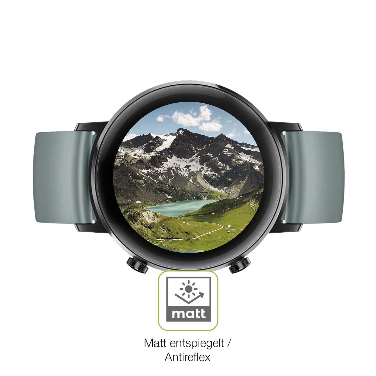 2x Full Cover Schutzfolie matt für Huawei Watch GT (5)