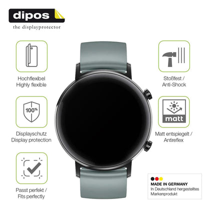 2x Full Cover Schutzfolie matt für Huawei Watch GT (7)