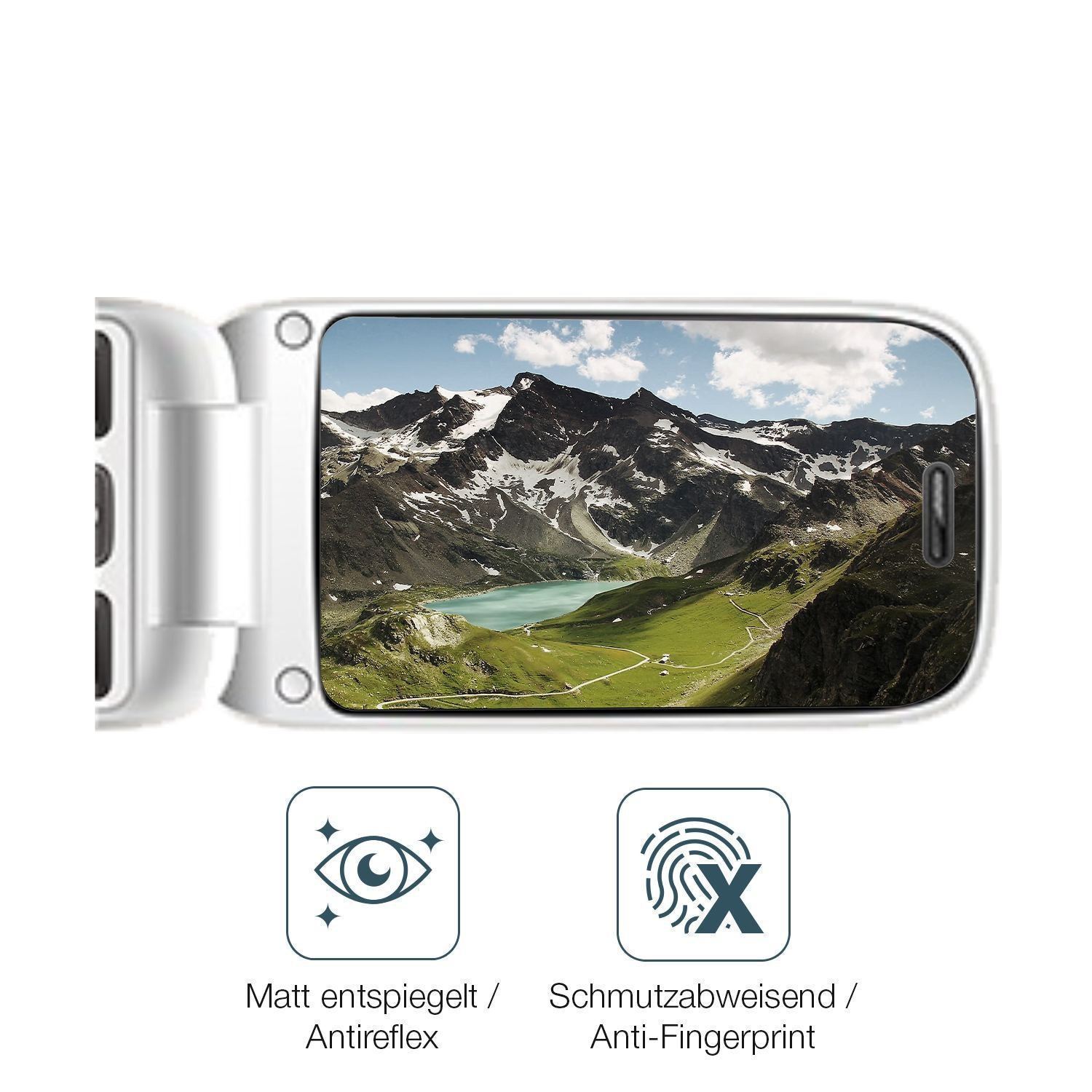 4x Schutzfolie matt für TRUE S70 Seniorenhandy Dis (4)