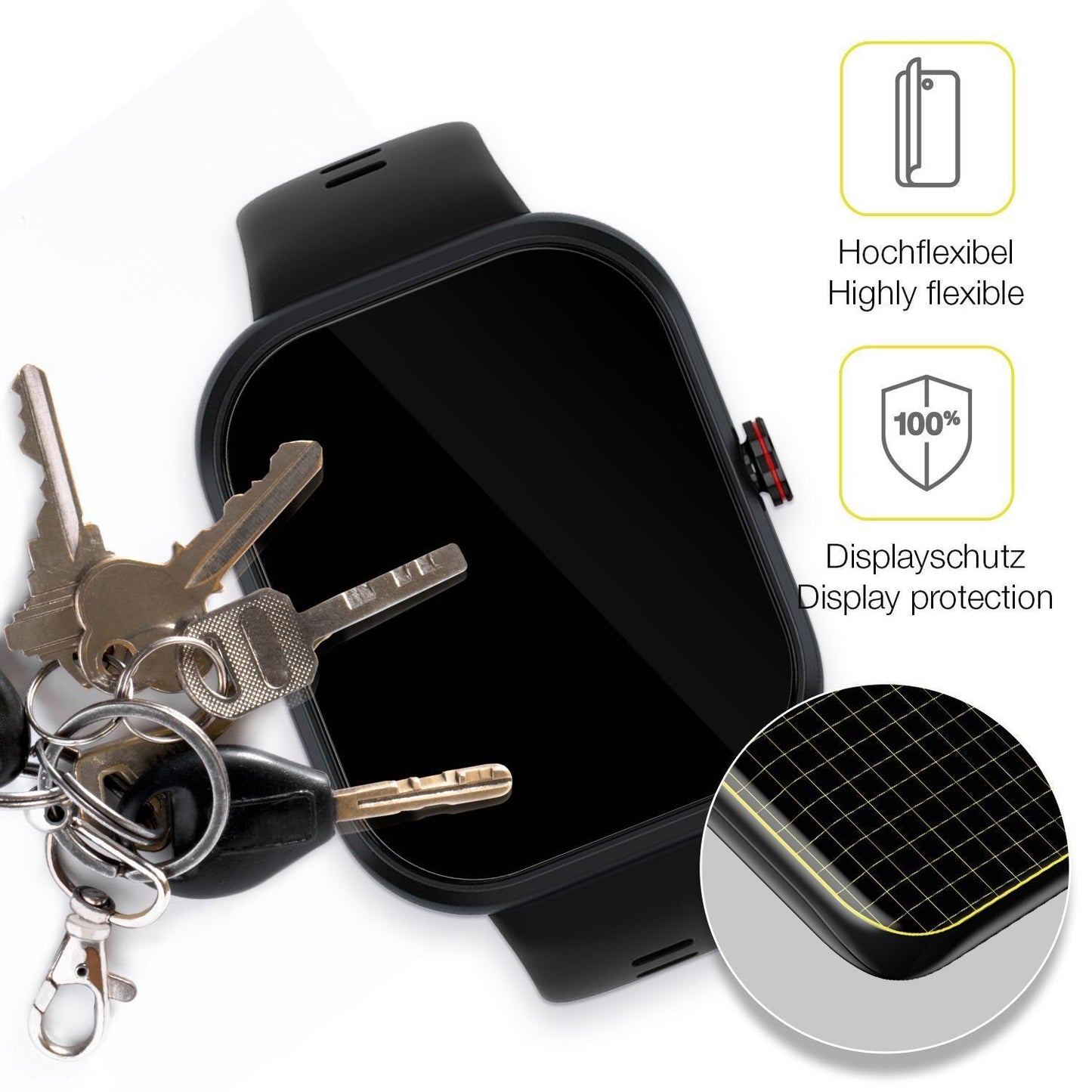 2x 3D Full Cover Schutzfolie für Honor Choice Conn (3)