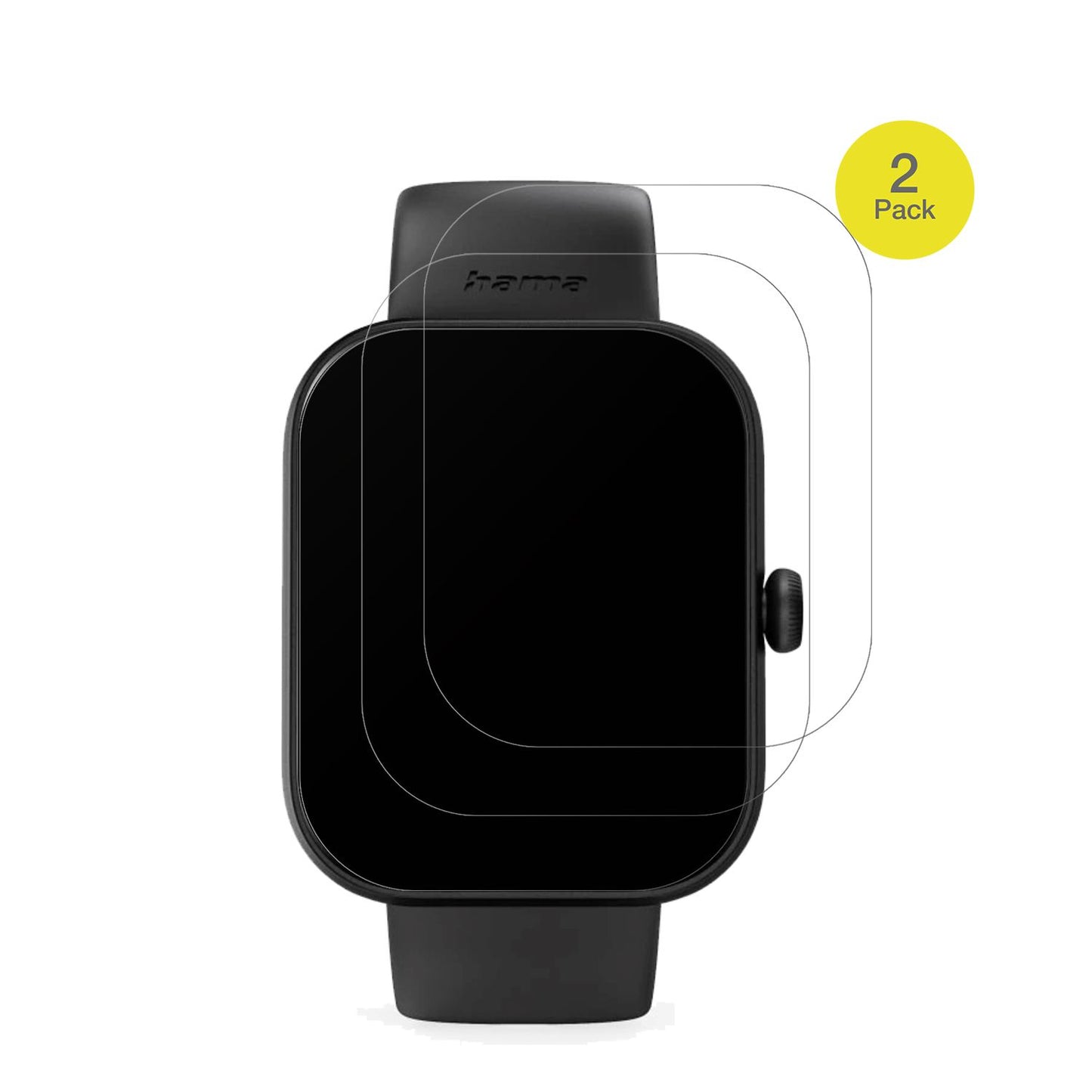 2x Full Cover Schutzfolie matt für Hama Fit Watch  (2)