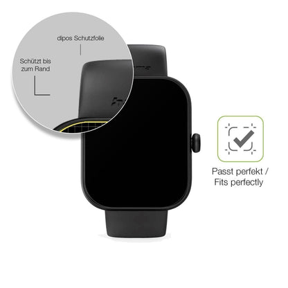 2x Full Cover Schutzfolie matt für Hama Fit Watch  (6)