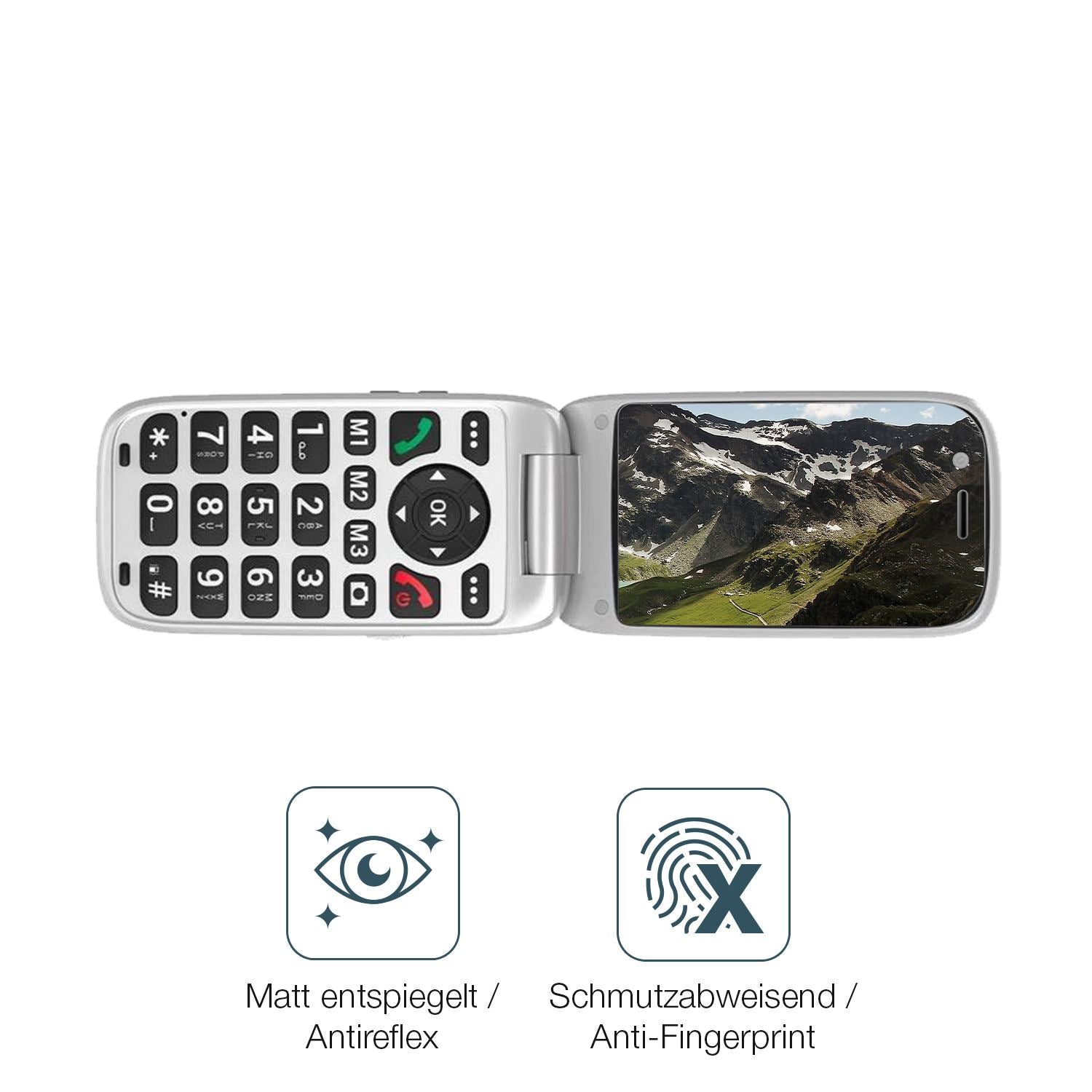 4x Schutzfolie matt für SPC Polaris 4G Display-Sch (4)