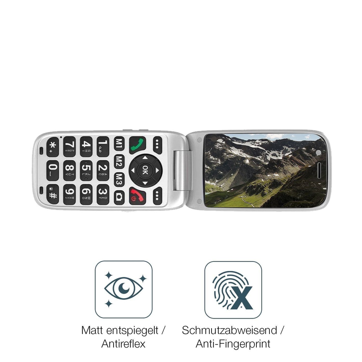 2x 9H Schutzfolie matt für SPC Polaris 4G Panzerfo (5)
