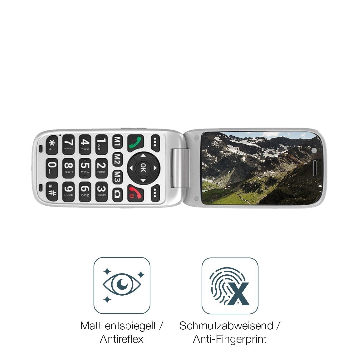 2x 9H Schutzfolie matt für SPC Polaris 4G Panzerfo (5)