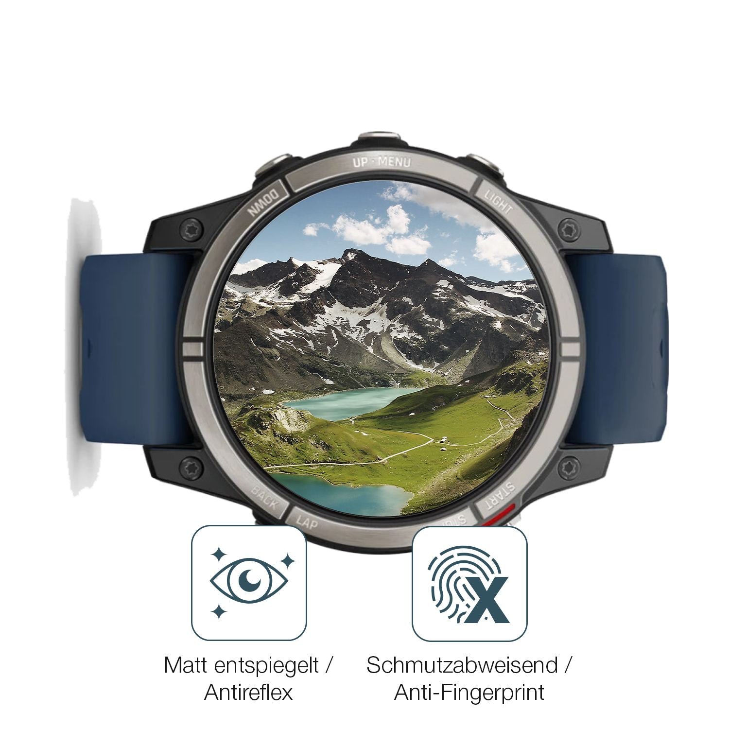 2x 9H Schutzfolie matt für Garmin quatrix 7 Pro Pa (5)
