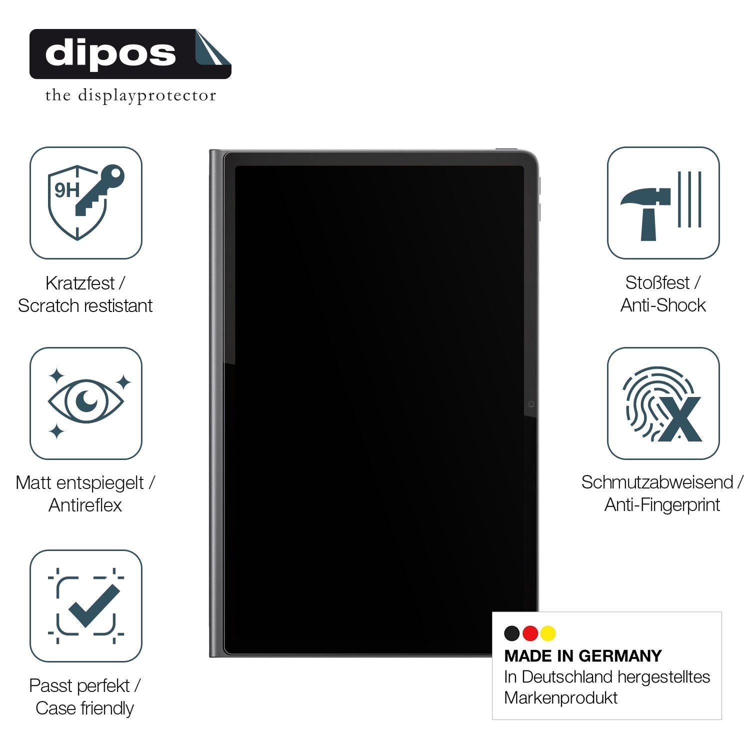 2x 9H Schutzfolie matt für Lenovo Tab Plus TB351FU (7)