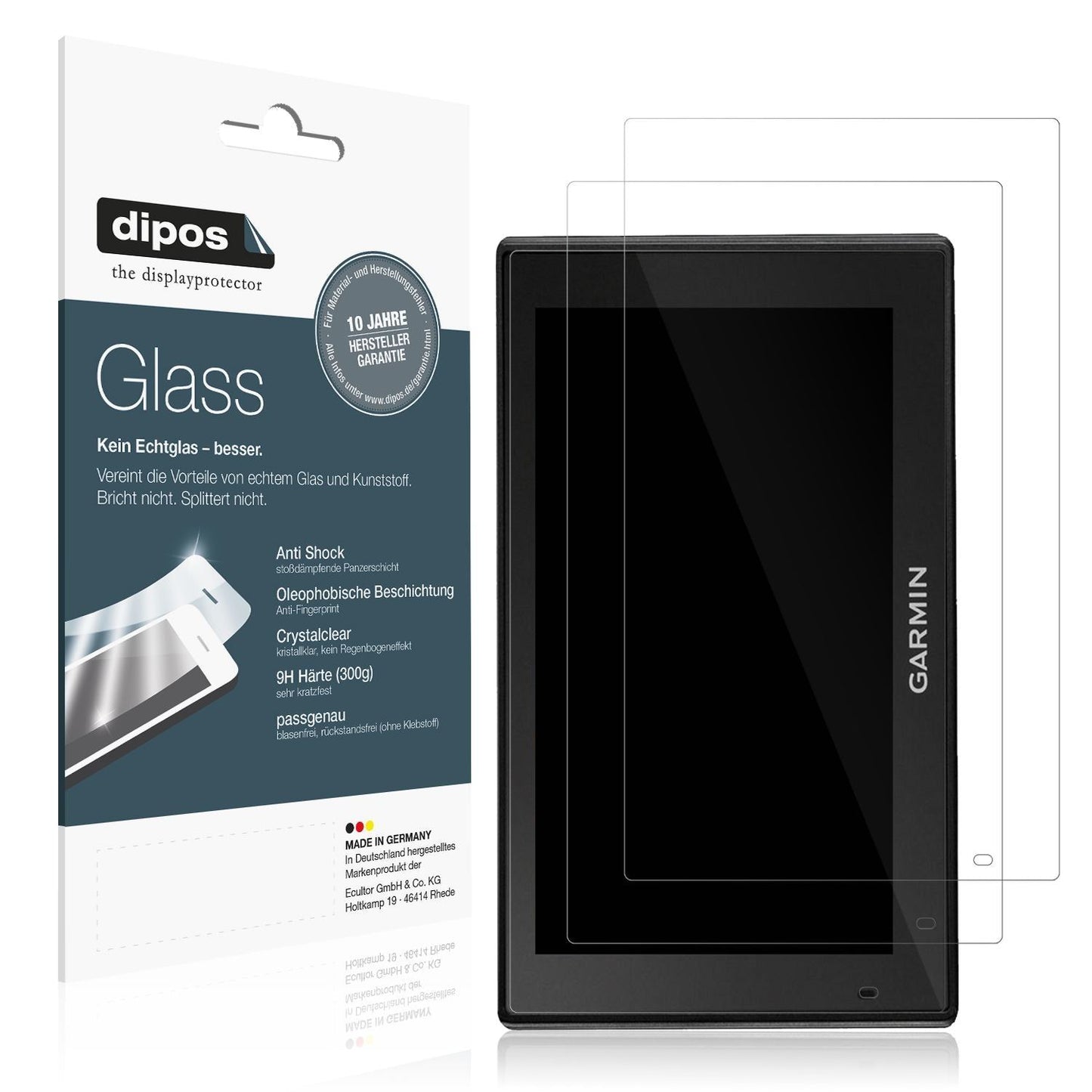 2x 9H Schutzfolie für Garmin DriveSmart 51 Panzerf (1)