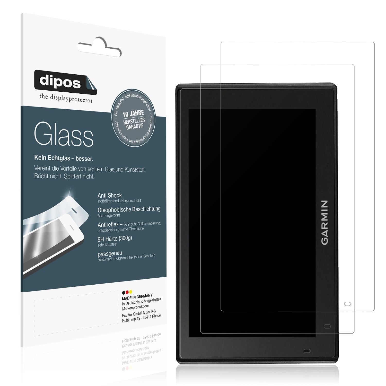 2x 9H Schutzfolie matt für Garmin DriveSmart 51 Pa (1)