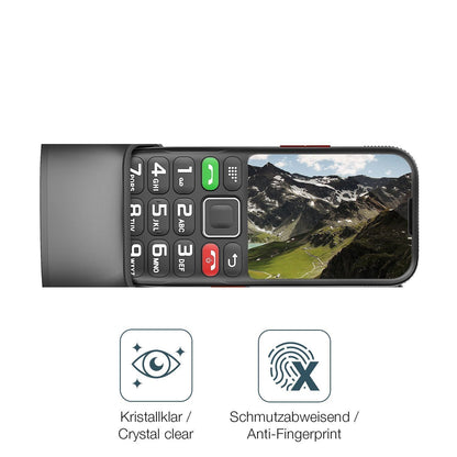 4x Schutzfolie klar für Brisum F22 Seniorenhandy D (4)