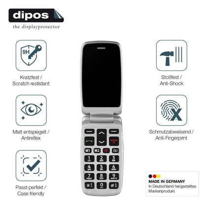 2x 9H Schutzfolie matt für Doro Primo 360014 Panze (7)