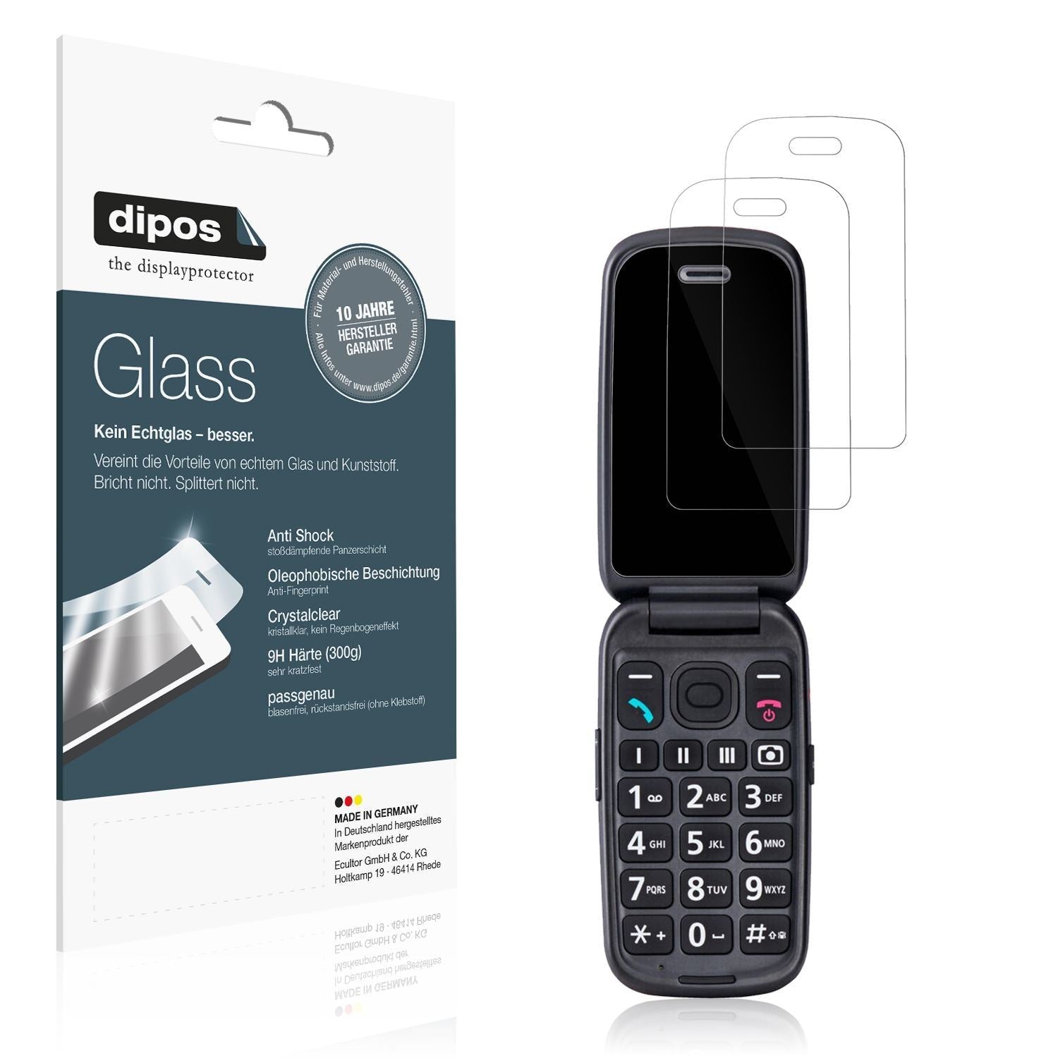 2x 9H Schutzfolie für Panasonic KX-TU446EXC Senior (1)