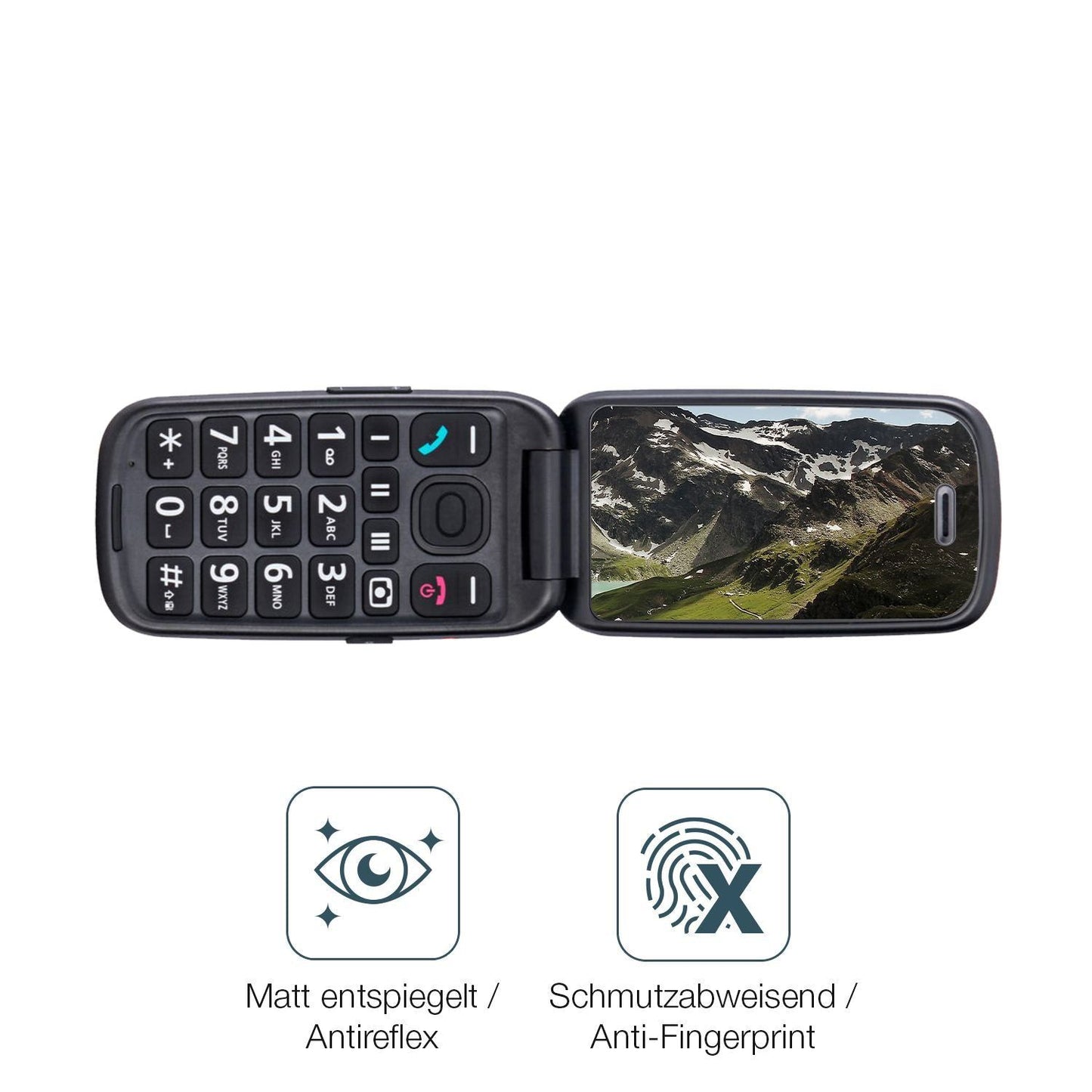 2x 9H Schutzfolie matt für Panasonic KX-TU446EXC S (5)