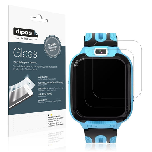 2x 9H Schutzfolie matt für Smartwatch Kinder mit T (1)