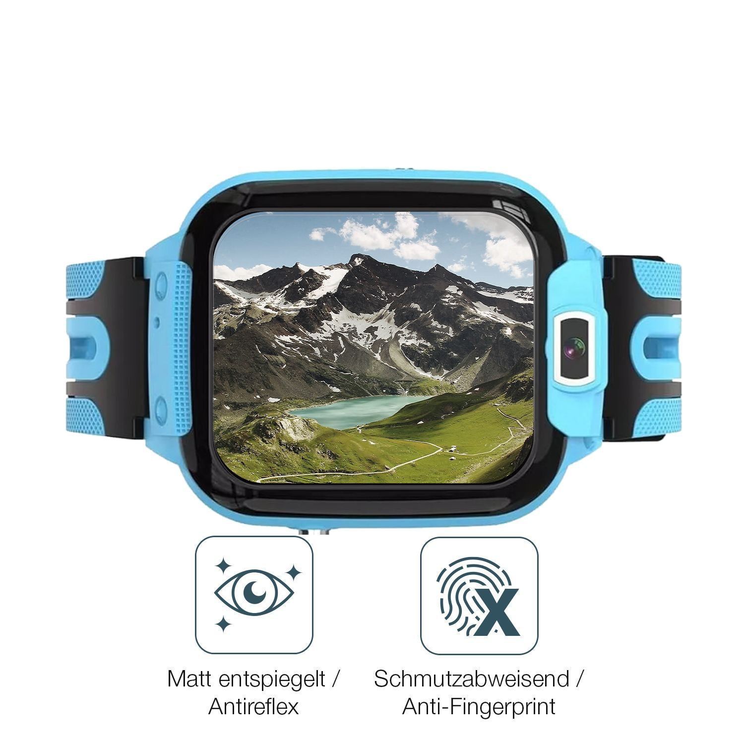 2x 9H Schutzfolie matt für Smartwatch Kinder mit T (5)