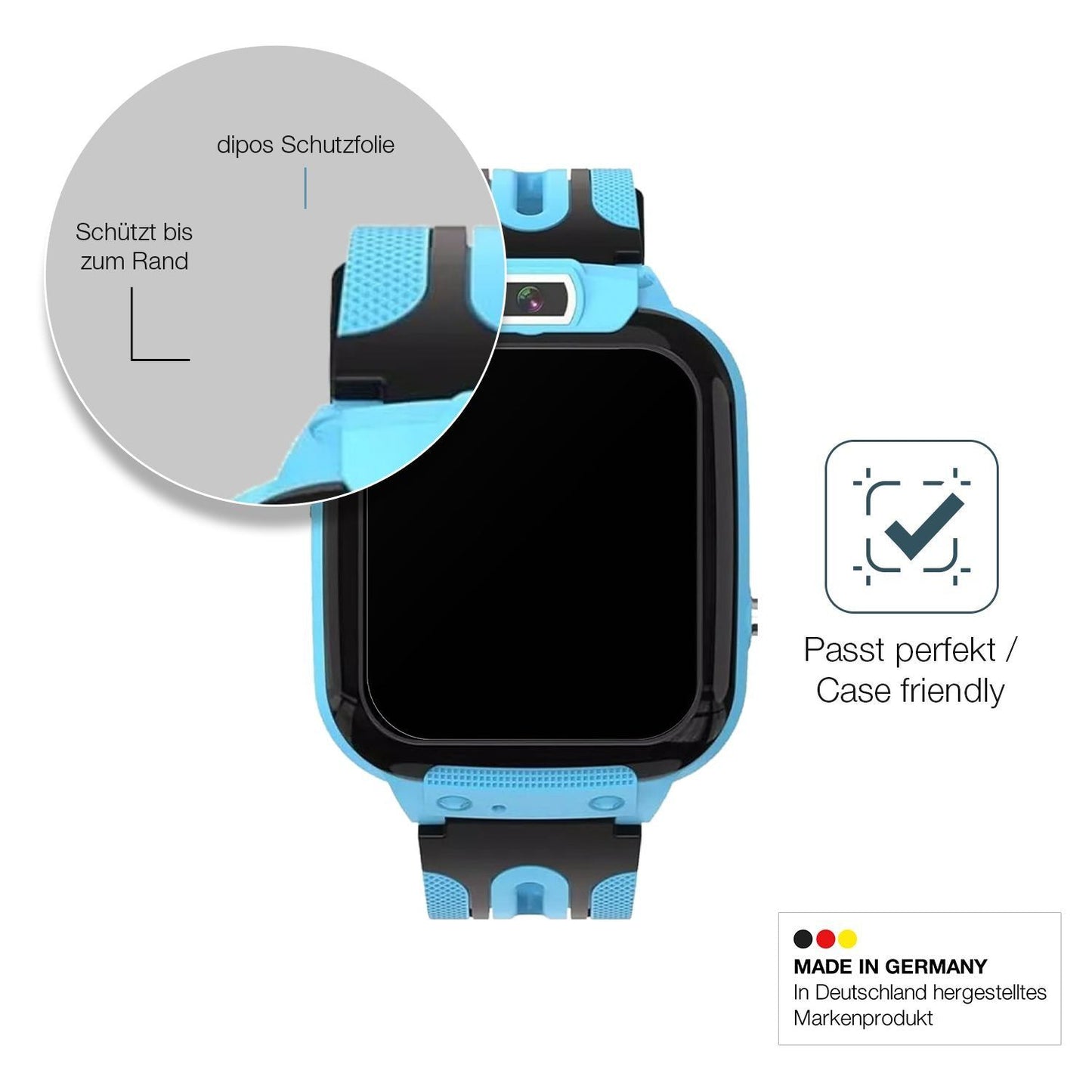 2x 9H Schutzfolie matt für Smartwatch Kinder mit T (6)