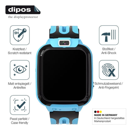 2x 9H Schutzfolie matt für Smartwatch Kinder mit T (7)