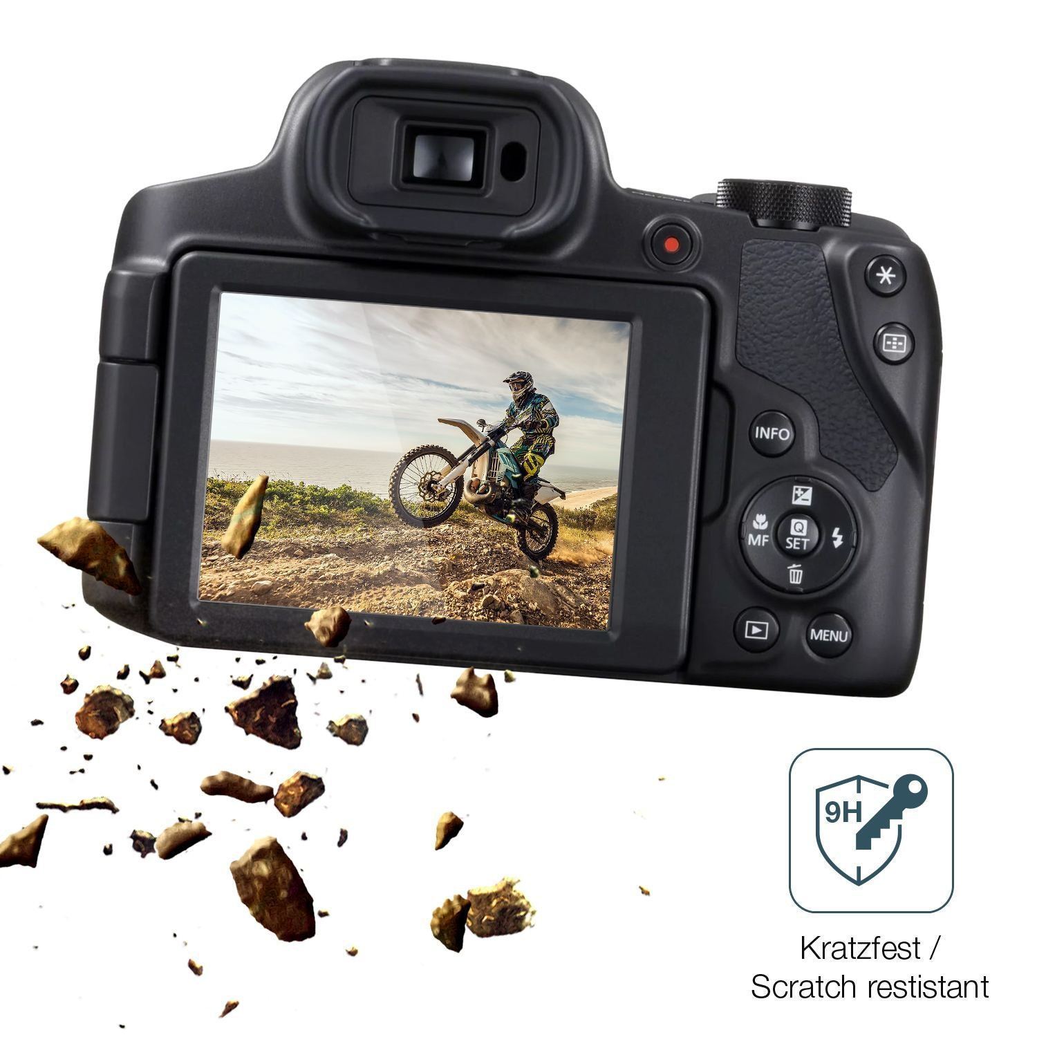 2x 9H Schutzfolie für Canon Powershot SX70 HS Panz (3)