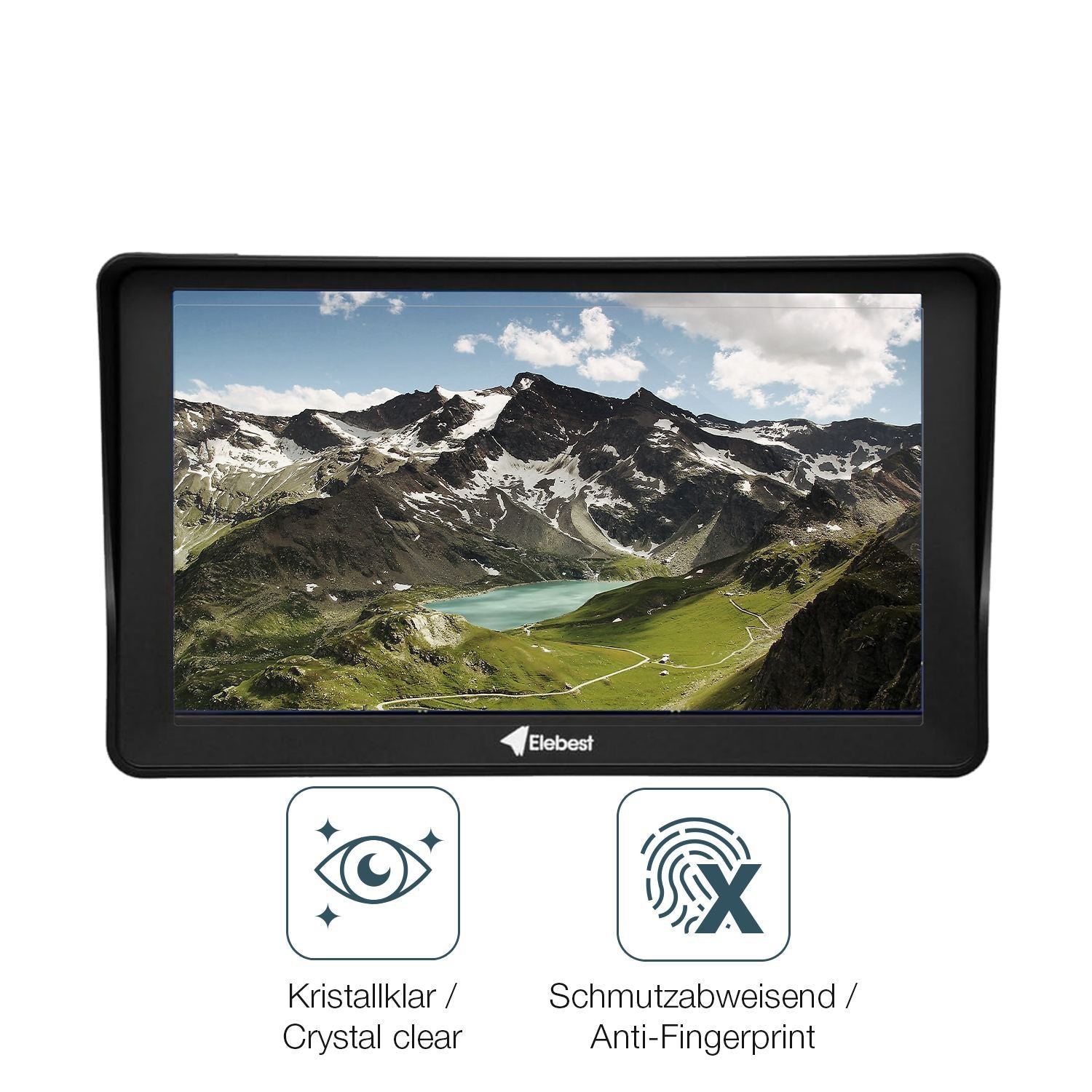 2x Schutzfolie klar für Elebest City 70AT Display- (4)