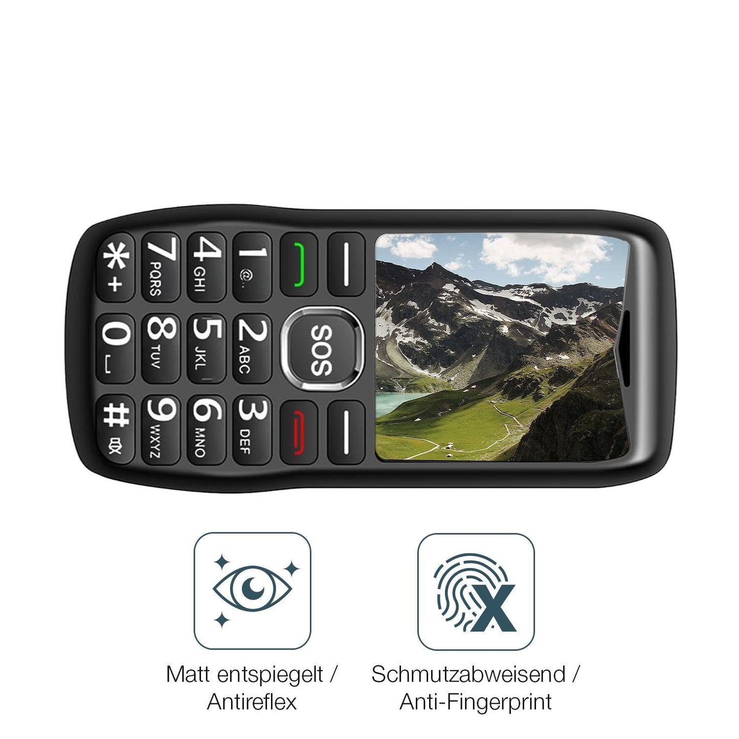 4x Schutzfolie matt für Guwet D1 Seniorenhandy Dis (4)