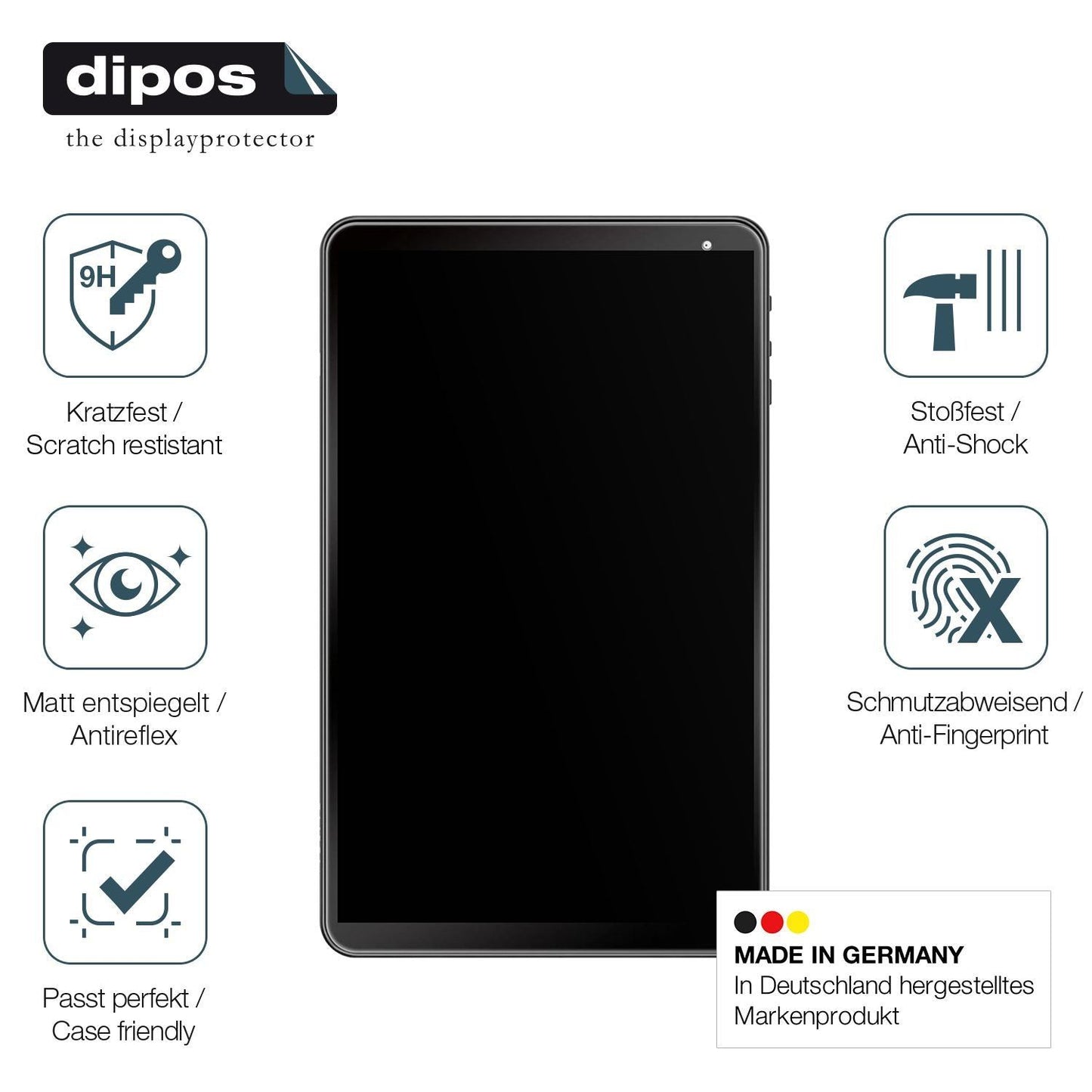 2x 9H Schutzfolie matt für AWOW 1019 Tablet Panzer (7)