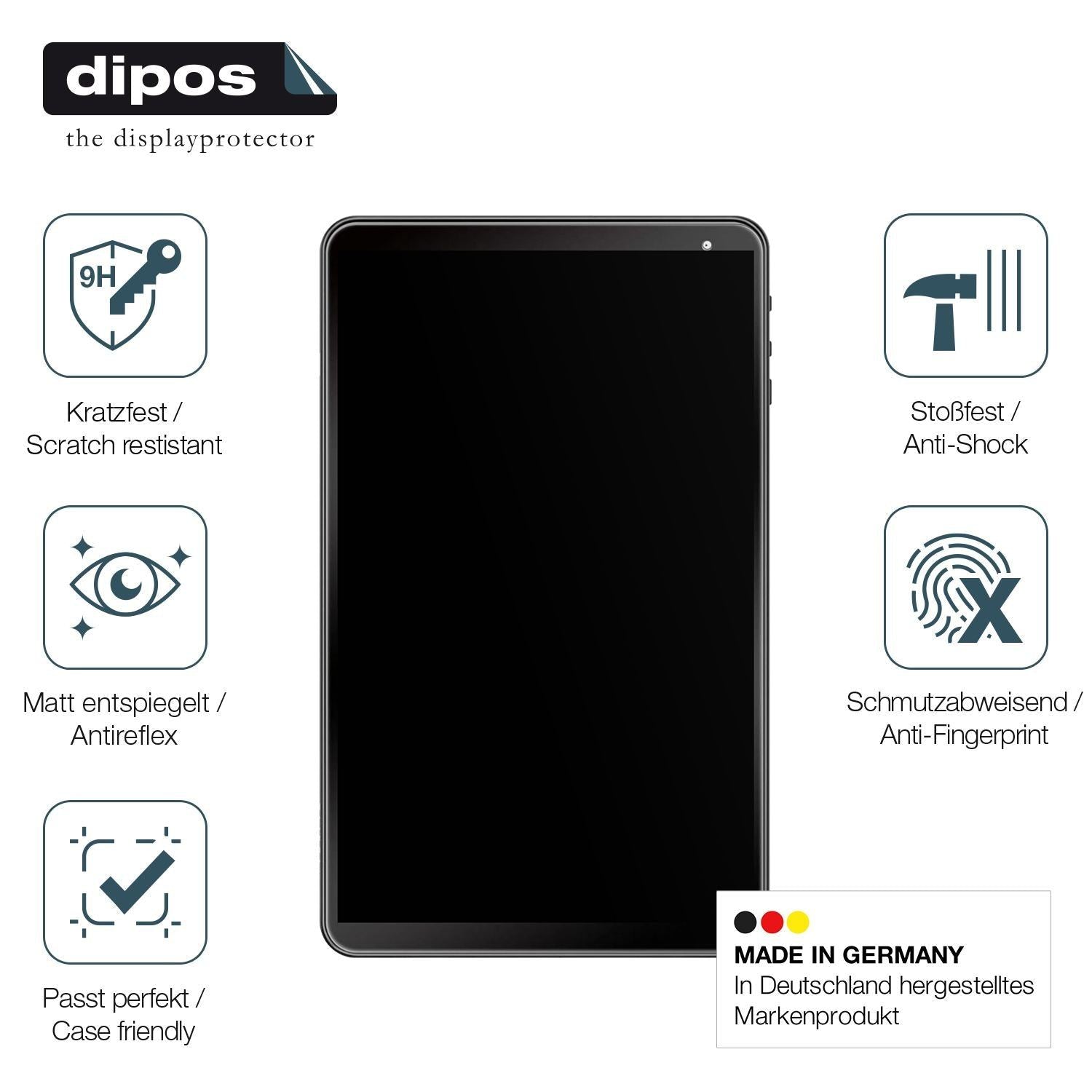 2x 9H Schutzfolie matt für AWOW 1019 Tablet Panzer (7)