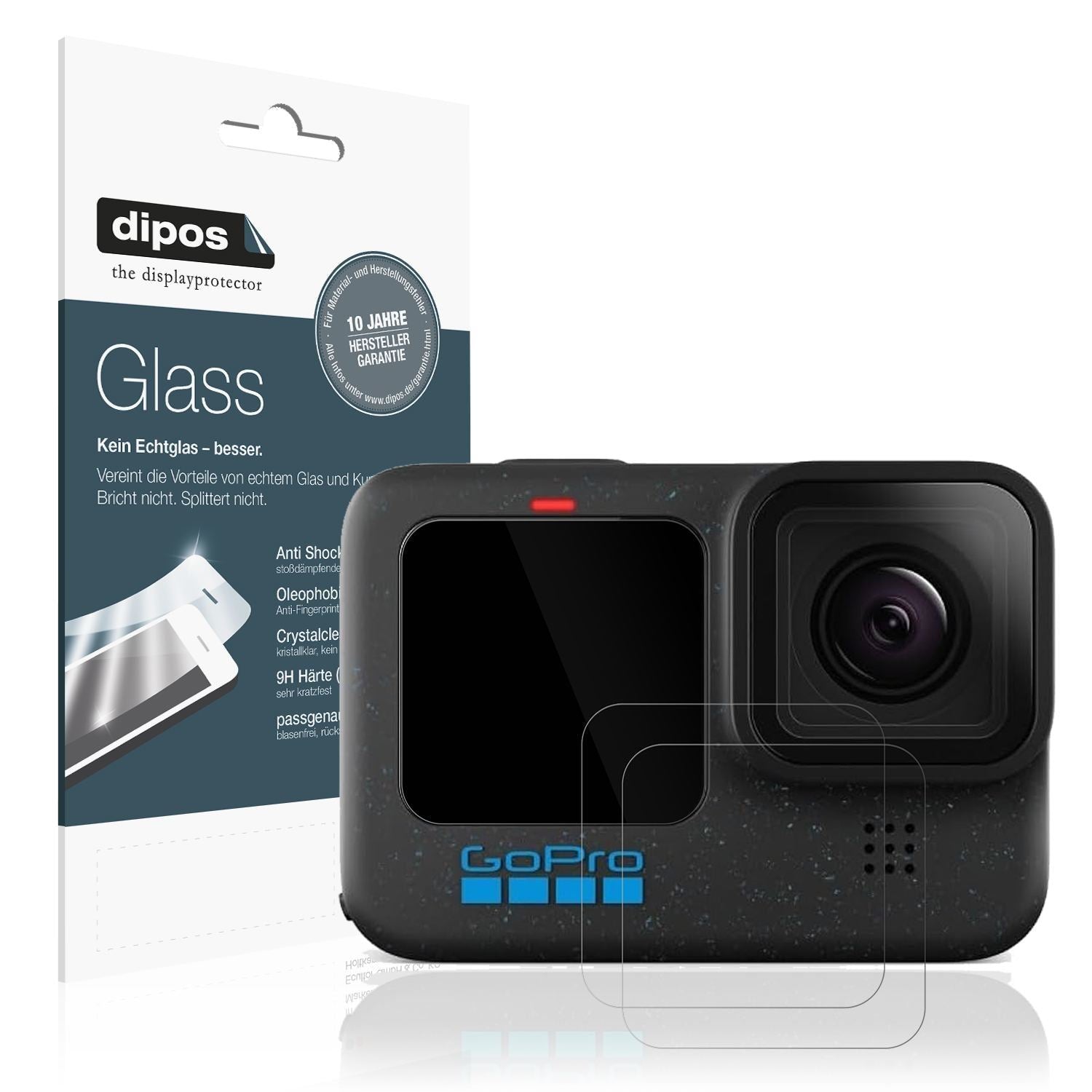 2x 9H Schutzfolie für GoPro Hero 12 Black Panzerfo (1)