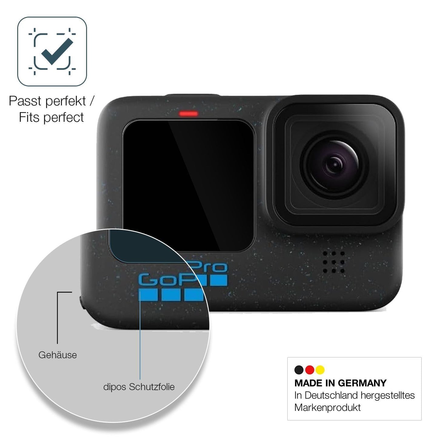 2x 9H Schutzfolie für GoPro Hero 12 Black Panzerfo (6)