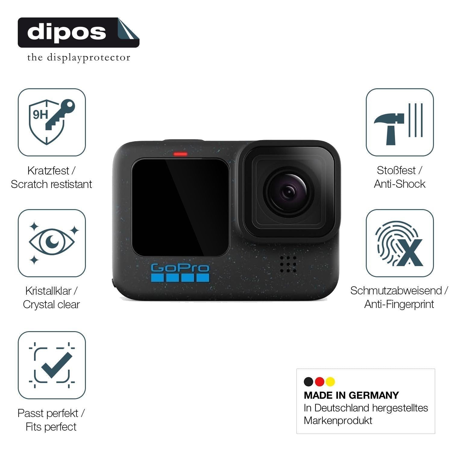 2x 9H Schutzfolie für GoPro Hero 12 Black Panzerfo (7)