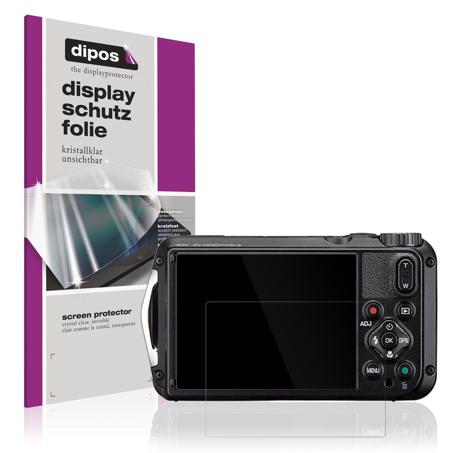 4x Schutzfolie klar für Ricoh Pentax WG-8 Display- (1)