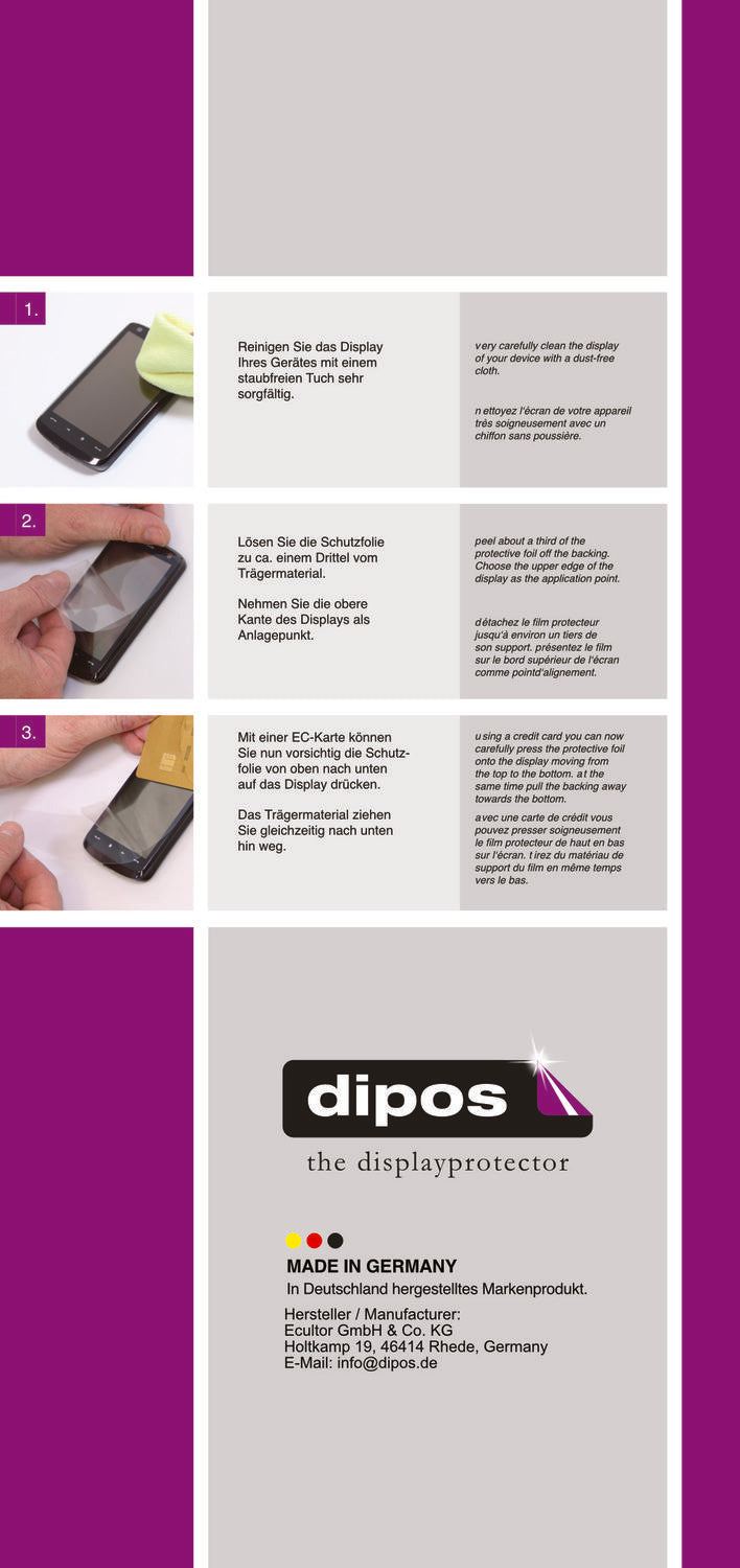 6x Schutzfolie klar für Joyele H79 1.5 Display-Sch (6)