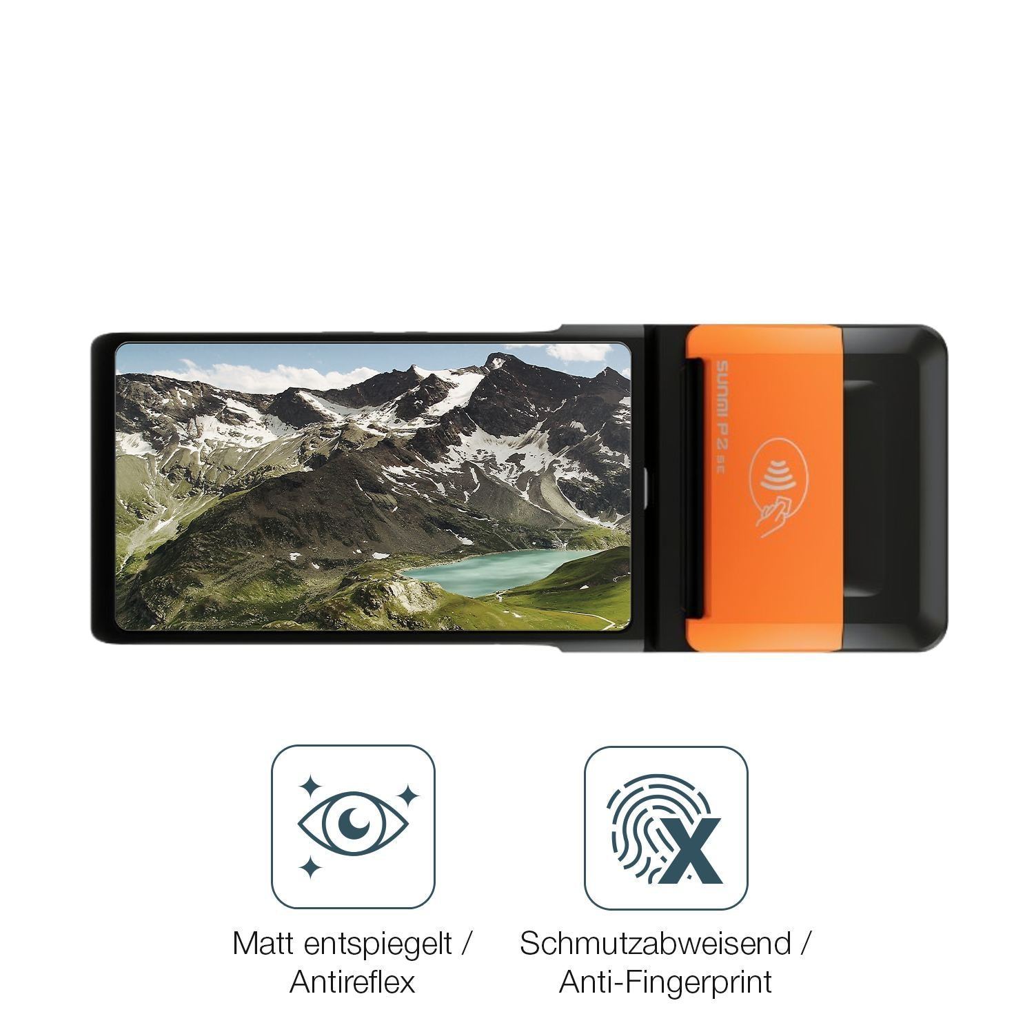 4x Schutzfolie matt für sunmi P2 T6900 Display-Sch (4)