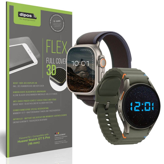 2x Full Cover Schutzfolie matt für Huawei Watch GT (1)